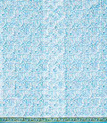 White Printed Jaipur Cotton Saree With Floral Motifs-JC1496