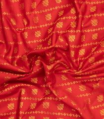 Red Handloom Kanchipuram Silk Saree With Meena Border-KA15782