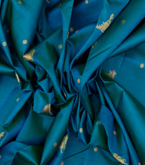 Blue Handloom Kanchipuram Silk Saree With Meena Buttas-KA13208