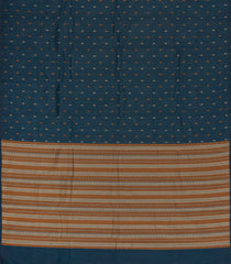 Navy Blue Woven Rasipuram Cotton Sari With Stripes-RA2631