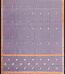 Grey Handloom Kanchipuram Silk Saree With Meena Buttas-KA15657