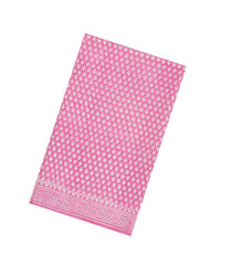 Baby Pink Printed Jaipur Cotton Saree With Floral Motifs-JC1603
