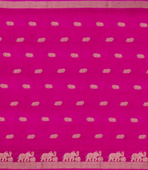 Hot Pink Printed Synthetics Dola Saree Zari Buttas-BL5306