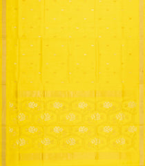 Lemon Yellow Handloom Uppada Silk Saree With Meena Buttas-UP0433