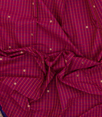 Crimson Woven Chettinad Cotton Saree With Checks-CN1879