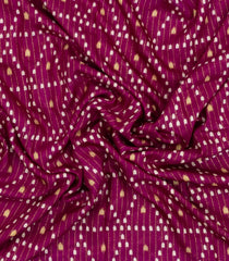 Magenta Printed Synthetic Dola Silk Saree With Motifs & Zari Stripes-SY0420