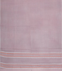 Dusty Pink Woven Tussar Silk Saree With Checks-TU3296