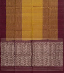 Mustard Handloom Soft Silk Saree With Zari Stripes & Buttas-SO4785