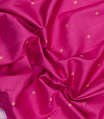 Hot Pink Handloom Korvai Kanchipuram Silk Saree With Buttas-KA15861