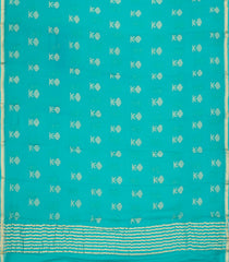 Turquoise Woven Mysore Silk Saree With Floral Buttas-MS3435