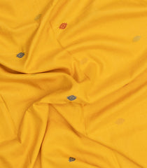 Yellow Woven Tussar Silk Saree With Buttas & Contrast Border-TU3471