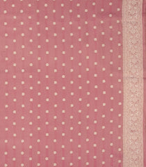Dusty Pink Woven Art Tissue Dupion Saree With Floral Zari Buttas-BL5891