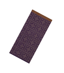 Dark Purple & Beige Handloom Soft Silk Saree With Stripes & Floral Motifs-SO4587