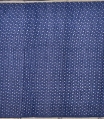 Indigo Printed Jaipur Cotton Saree With Floral Motifs-JC1719