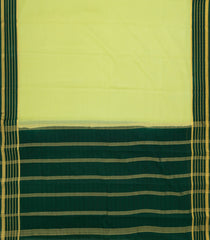 Cardamom Green Woven Mysore Crepe Silk Saree With Contrast Border-MS3182