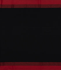 Black Woven Bengal Cotton Saree With Contrast Border-BG1751