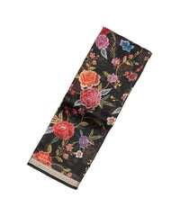 Black Woven Pure Organza Silk Saree With Printed Floral Motifs-PS0592