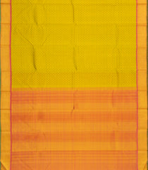 Lime Green Handloom Kanchipuram Silk Saree With Payadi Checks-KA14837