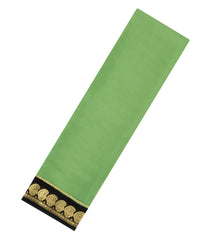 Pista Green Woven Mysore Silk Saree With Contrast Zari Border-MS3582