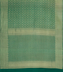 Green Woven Mysore Silk Saree With Chevron Stripes-MS3516