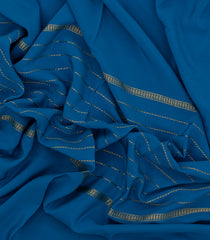 Sky Blue Woven Mysore Silk Saree With Pure Zari Stripes-MS3289