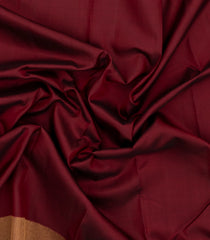 Maroon Handloom Kanchipuram Silk Saree With Zari Border-KA13718
