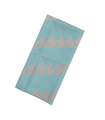 Aquamarine Woven Art Dupion Saree With Leaf Motifs & Contrast Pallu-BL4942