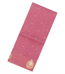 Dusty Pink Handloom Banarasi Silk Saree With Floral Buttas-BE1470
