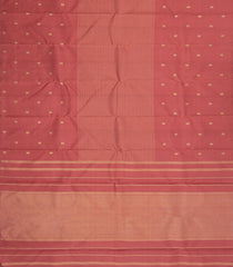 Dusty Pink Handloom Kanchipuram Silk Saree With Stripes & Buttas-KA15053-Dusty Pink