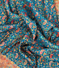 Blue Woven Pashmina Silk Saree With Meena Floral Motifs -EN1780