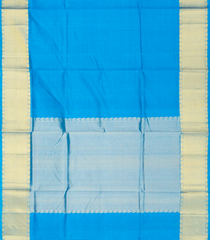 Sky Blue Handloom Silk Cotton Saree With Mango Zari Border-SC3589