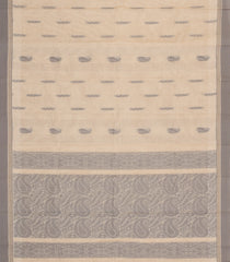 Cream Woven Rasipuram Cotton Sari With Buttas-RA2615