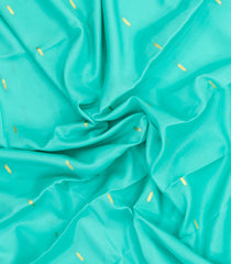 Turquoise Woven Mysore Silk Saree With Buttas & Contrast Border-MS3625