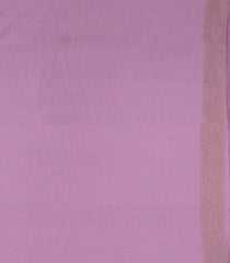 Lilac Woven Art Linen Saree With Floral Motifs-BL5650