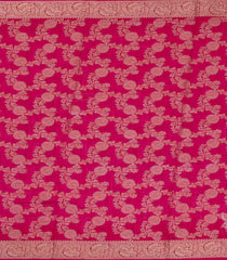 Pink Printed Synthetics Dola Silk Saree With Floral Zari Motifs-BL5254