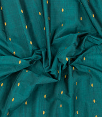 Cyan Handloom Gadwal Silk Cotton Saree With Buttas & Contrast Border -GA0469