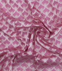 Baby Pink Woven Pure Organza Silk Saree With Floral Zari Motifs-KS1115