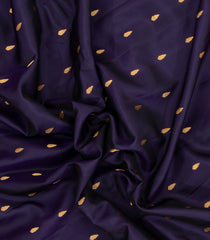 Dark Burgundy Handloom Gadwal Silk Saree With Buttas & Contrast Border-GA0430