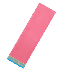 Peach Woven Mysore Silk Saree With Contrast Border-MS3704