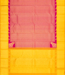 Pink Handloom Korvai Kanchipuram Silk Saree With Rudraksham Motifs-KA15278