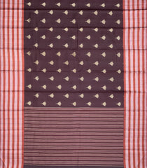 Burgundy Handloom Kanchipuram Silk Saree With Floral Buttas-KA12698