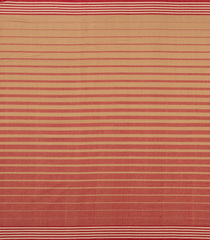 Beige & Crimson Handwoven Bengal Cotton Saree With Stripes-BG1493