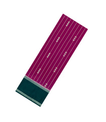 Magenta Woven Art Crepe  Saree With Zari Stripes & Contrast Border-BL5131