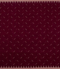 Maroon Handloom Bengal Cotton Saree With Chevron Buttas-BG1583