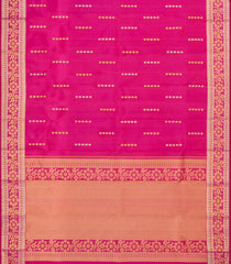 Hot Pink Handloom Kanchipuram Silk Saree With Kamalam Buttas-KA14766