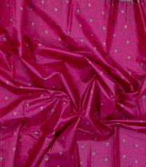 Pink Woven Tussar Silk Saree With Floral Buttas-TU3579