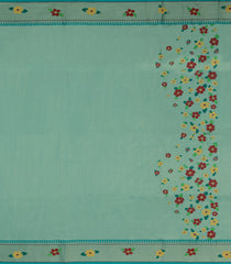 Turquoise Woven Art Dupion Saree With Buttas & Paithani Pallu-BL5067
