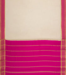 Cream Woven Mysore Silk Saree With Contrast Border-MS3856