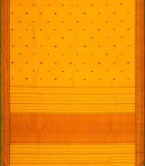 Yellow Handloom Kanchipuram Silk Saree With Thread Work Buttas-KA15420
