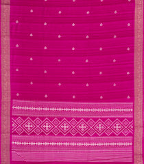 Hot Pink Printed Synthetics Dola Zari Lining With Jacquard Zari Border-BL5169